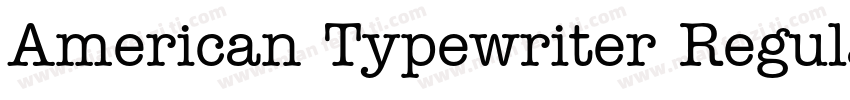 American Typewriter Regular字体转换